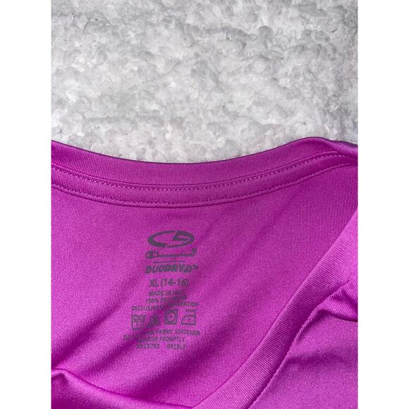 Champion girls sz. 14/16 purple “ Push your limits” Sport Tee. Cute, great shape - Picture 4 of 7